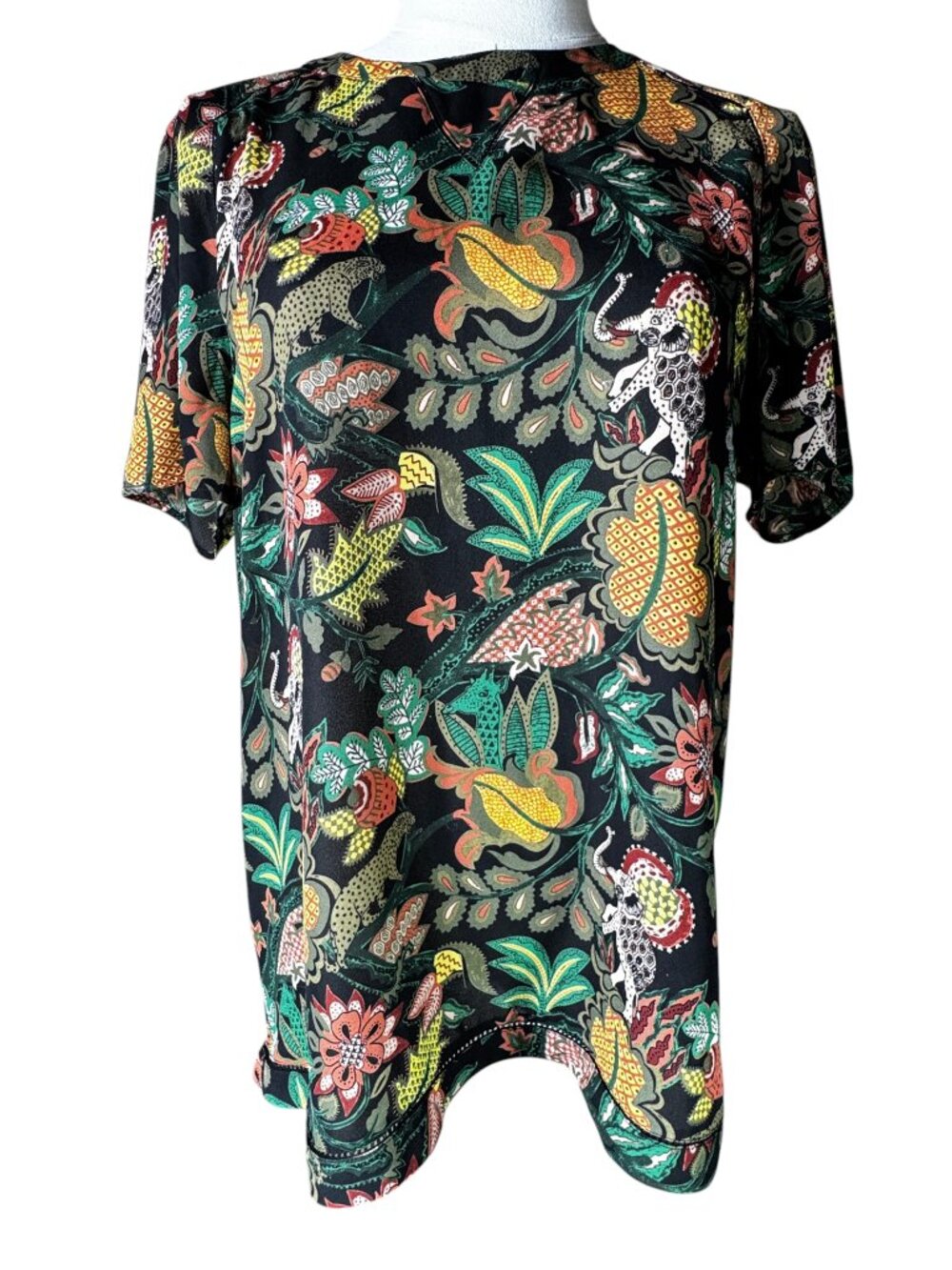 Scotch & Soda Dans La Nuit Jungle Elephant Print Blouse Size Large